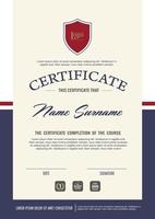 Qualification certificate template with elegant design vector