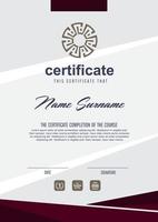 Plantilla de certificado de calificación con diseño elegante. vector