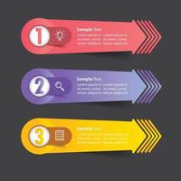 modern text box template banner Infographics vector