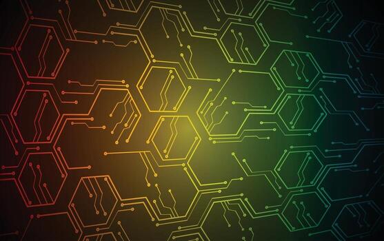 Fondo de concepto de tecnología futura de circuito cibernético vector