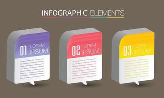 modern text box template banner Infographics vector