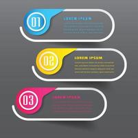 modern text box template banner Infographics vector