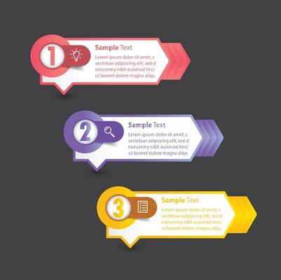 modern text box template banner Infographics