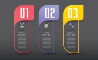 modern text box template banner Infographics vector