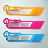 modern text box template banner Infographics vector