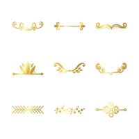 bundle of decorative elements silhouettes vector