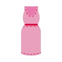 icono de estilo plano de vestido de traje femenino vector