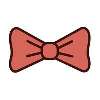 hipster fashion bow tie line and fill vector