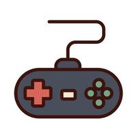 video game control line and fill style icon vector