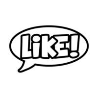 speech bubble with expresion like word pop art line style vector