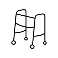 walker disabled tool line style icon vector