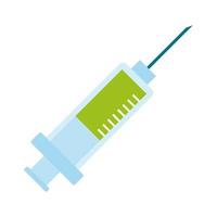 vaccine syringe flat style icon vector