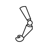 prosthesis of arm line style icon vector