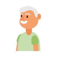 old man person avatar character vector