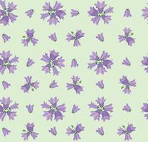 Floral seamless pattern Flower bluebell ornamental background Floral seamless texture with flowers Flourish tiled wallpaper vector