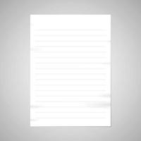 Blank paper with line Vector illustration