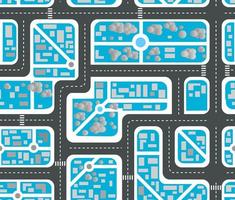 Seamless repeating background urban pattern vector