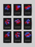 Isometric abstract geometric vector