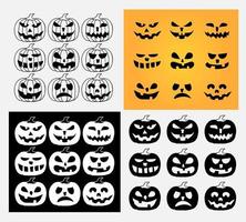 A set of scary Halloween vector