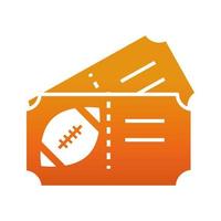 american football tickets game sport professional and recreational gradient design icon vector