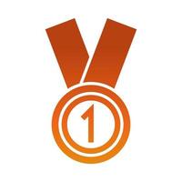 american football medal champion game sport professional and recreational gradient design icon vector