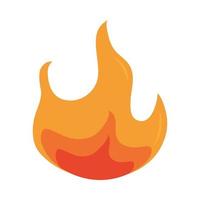 fire flame burning hot glow flat design icon vector