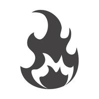 fire flame burning hot glow silhouette design icon vector