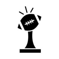 fútbol americano trofeo pelota premio juego deporte profesional y recreativo silueta diseño icono vector