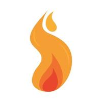 fire flame burning hot glow flat design icon vector