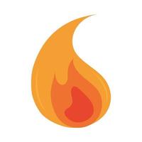 fuego llama ardiente resplandor caliente icono de diseño plano vector