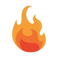 fire flame burning hot glow flat design icon vector