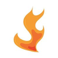 fuego llama ardiente resplandor caliente icono de diseño plano vector