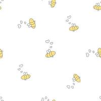 Isolated bees are in love vector