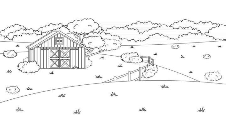 Spring on the Farm Coloring Page