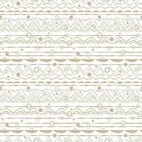 Beige white abstract seamless repeat endless pattern Ovals semicircles rainbows lines dots circles and other shapes Rough curved lines hand drawn emulation effect vector
