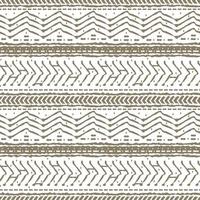Brown Scandinavian white abstract seamless repeat endless pattern broken and dotted line zigzag circles or dots and other shapes Rough curved lines hand drawn emulation effect vector