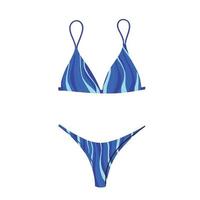 Two-piece swimsuit with an abstract print. Modern fashion stylish bikini swimsuit. Vector illustration