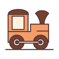 baby train wagon toy object newborn template line and fill design icon vector