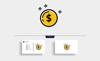 dollar coin vector icon isolated