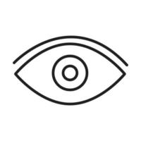 icono de estilo de línea de pictograma médico y hospitalario de optometría ocular vector