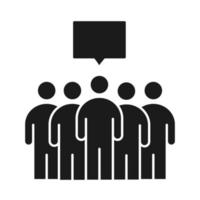 grupo de empresarios gestión del trabajo en equipo desarrollando exitoso icono de estilo de silueta