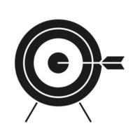 target strategy quality business management developing successful silhouette style icon vector