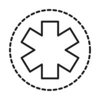 icono de estilo de línea de signo de pictograma de salud médica y hospitalaria vector