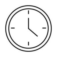 icono de estilo de línea de éxito empresarial de tiempo de reloj vector