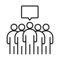 businesspeople group teamwork management developing successful line style icon vector