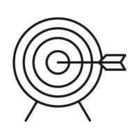 target strategy quality business management developing successful line style icon vector