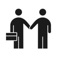 businesspeople handshake business management developing successful silhouette style icon