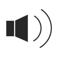 volumen sonido audio redes sociales silueta estilo icono vector