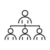 organization chart business businesspeople management developing successful line style icon vector