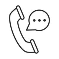 phone call service support center line style icon vector